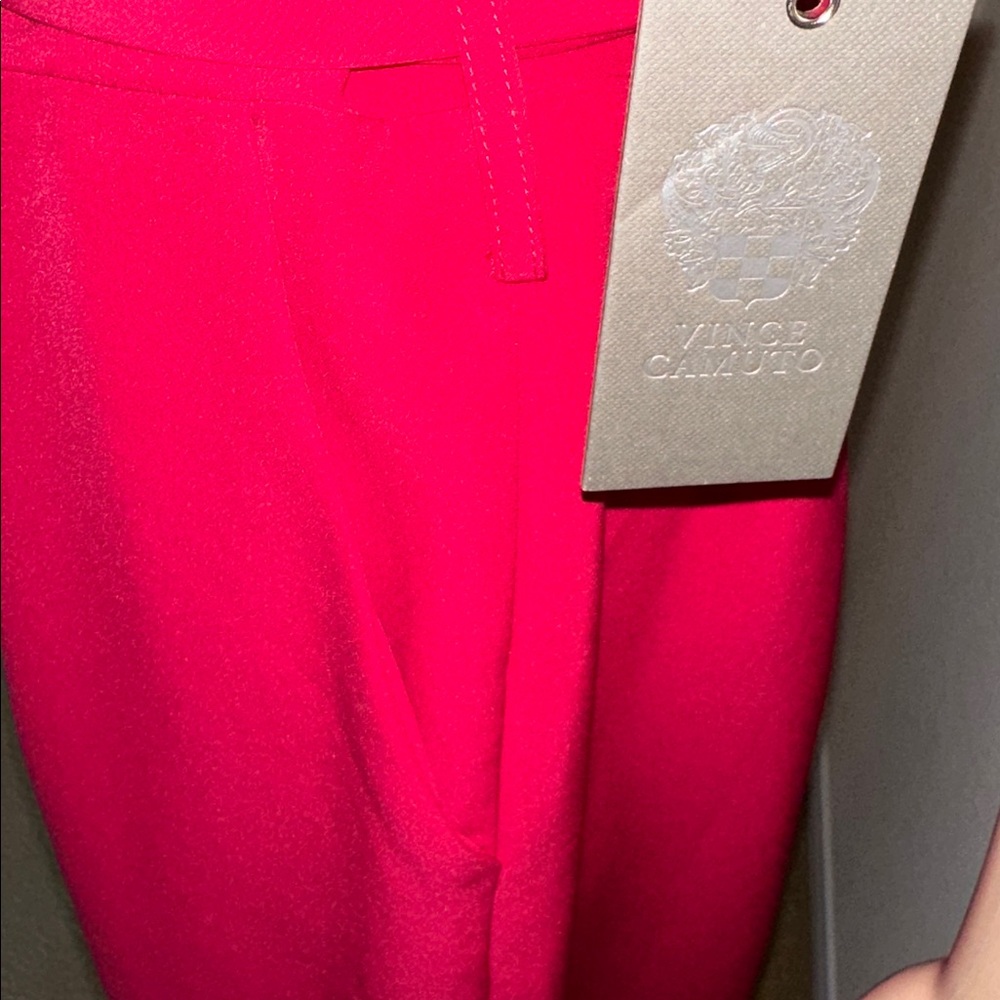 NWT Vince Camuto Vibrant Red V-Neck Jumpsuit Size 14 - Picture 6 of 16
